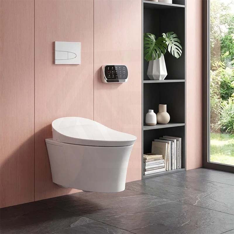 Kohler Veil Rimless Wall-Hung Smart Toilet Suite with Inwall Cistern - Gloss White