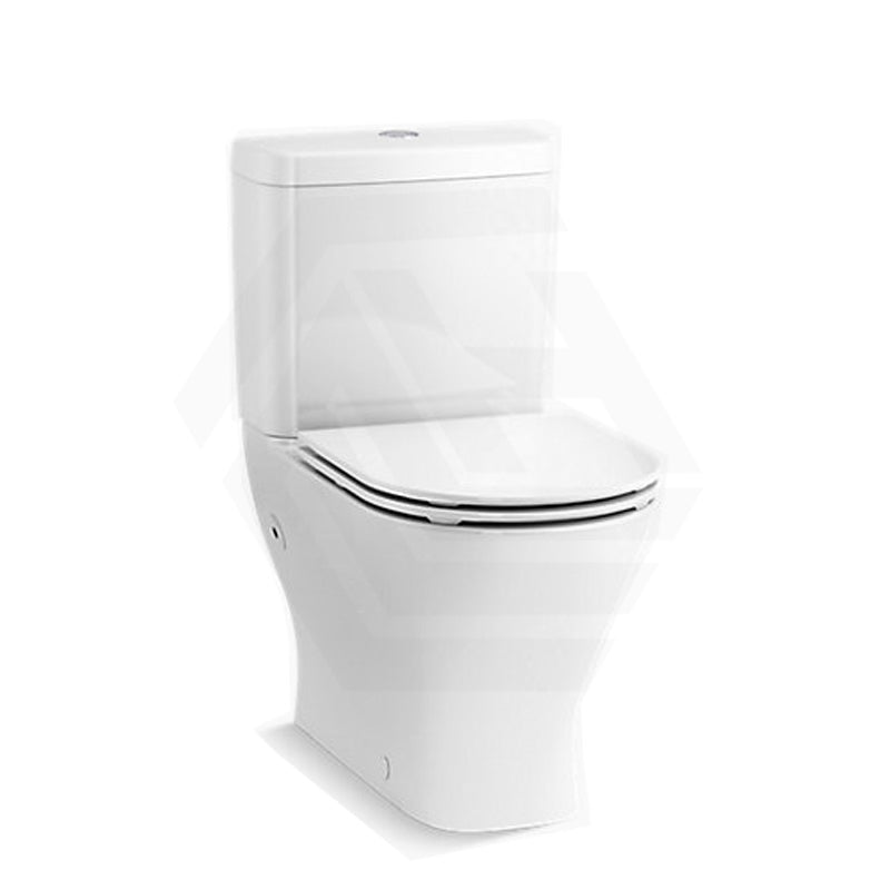 610x365x770mm Kohler Reach II Rimless Close-Coupled Toilet Suite Gloss White Rear/Side Inlet