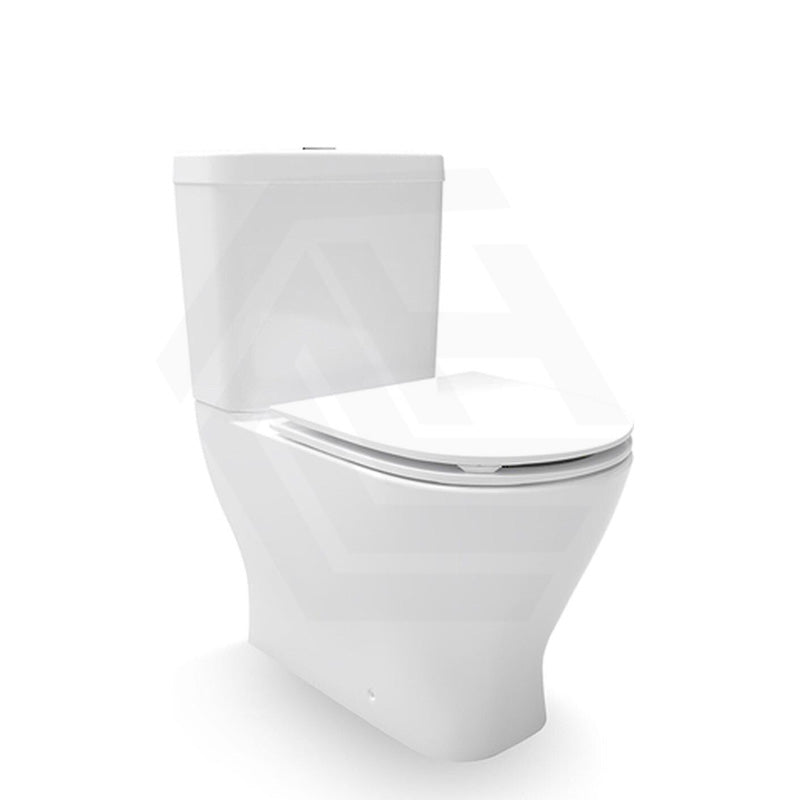 610x365x770mm Kohler Reach II Rimless Close-Coupled Toilet Suite Gloss White Rear/Side Inlet
