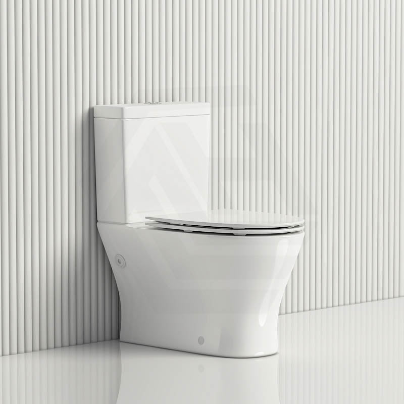 610x365x770mm Kohler Reach II Rimless Back to Wall Toilet Suite Gloss White Rear/Side Inlet