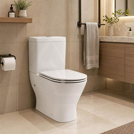 Kohler Reach II Rimless Back to Wall Toilet Suite Rear/Side Inlet 610x365x770mm - Gloss White