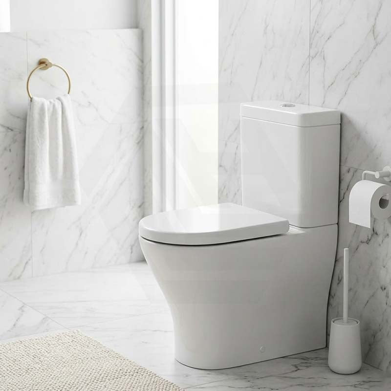 Kohler Reach II Rimless Back to Wall Toilet Suite Rear/Side Inlet 610x365x770mm - Gloss White