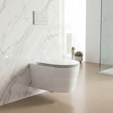 Kohler Grande Vitreous China Rimless Wall Hung Toilet Pan Only 560x370x356mm - Gloss White, Seat Cover Available