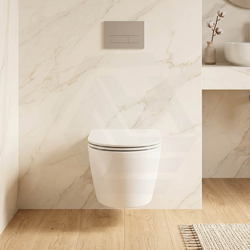 Kohler Grande Vitreous China Rimless Wall Hung Toilet Pan Only 560x370x356mm - Gloss White, Seat Cover Available