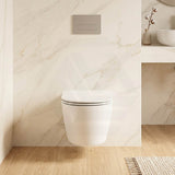 Kohler Grande Vitreous China Rimless Wall Hung Toilet Pan Only 560x370x356mm - Gloss White, Seat Cover Available