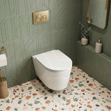 Kohler Grande Vitreous China Rimless Wall Hung Toilet Pan Only 560x370x356mm - Gloss White, Seat Cover Available
