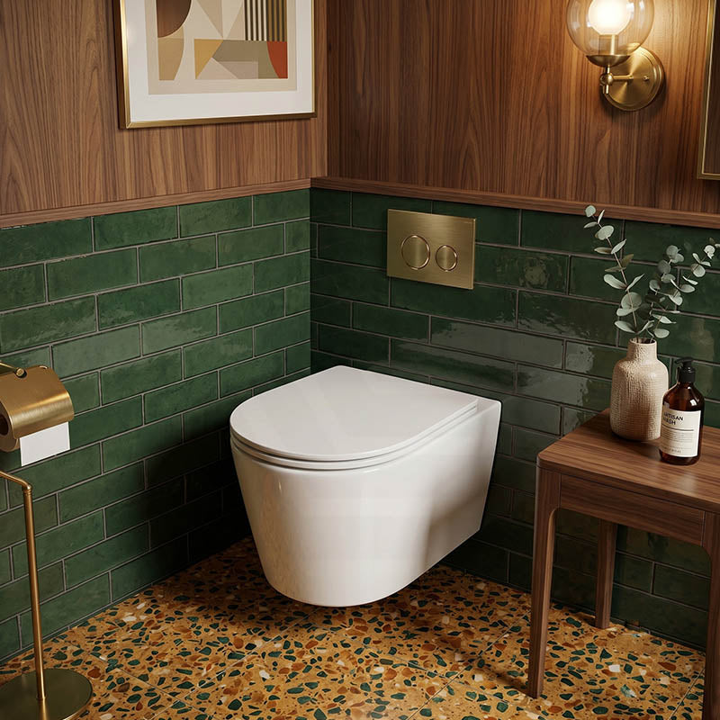 Kohler Grande Vitreous China Rimless Wall Hung Toilet Pan Only 560x370x356mm - Gloss White, Seat Cover Available
