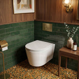 Kohler Grande Vitreous China Rimless Wall Hung Toilet Pan Only 560x370x356mm - Gloss White, Seat Cover Available