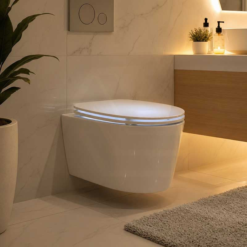 Kohler Grande Vitreous China Rimless Wall Hung Toilet Pan Only 560x370x356mm - Gloss White, Seat Cover Available
