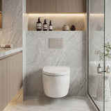Kohler Grande Vitreous China Rimless Wall Hung Toilet Pan Only 560x370x356mm - Gloss White, Seat Cover Available