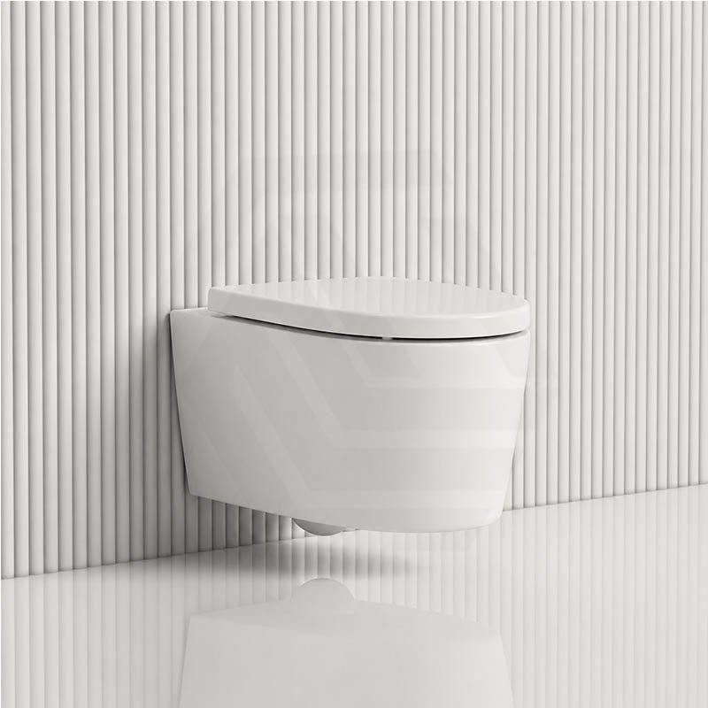 Kohler Grande Vitreous China Rimless Wall Hung Toilet Pan Only 560x370x356mm - Gloss White, Seat Cover Available