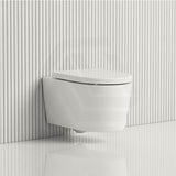 Kohler Grande Vitreous China Rimless Wall Hung Toilet Pan Only 560x370x356mm - Gloss White, Seat Cover Available