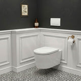 Kohler Grande Vitreous China Rimless Wall Hung Toilet Pan Only 560x370x356mm - Gloss White, Seat Cover Available