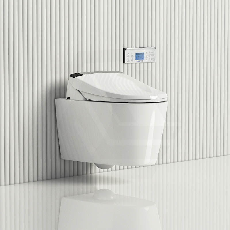 Kohler Grande Vitreous China Gloss White Rimless Wall Hung Toilet Pan with 3158A-0 Electronic Bidet Seat Plus