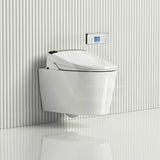 Kohler Grande Vitreous China Gloss White Rimless Wall Hung Toilet Pan with 3158A-0 Electronic Bidet Seat Plus