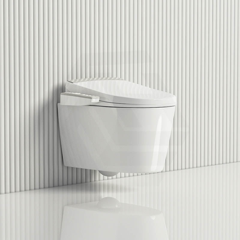 Kohler Grande Vitreous China Gloss White Rimless Wall Hung Toilet Pan with 99286A-0 Electronic Bidet Seat