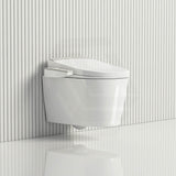 Kohler Grande Vitreous China Gloss White Rimless Wall Hung Toilet Pan with 99286A-0 Electronic Bidet Seat