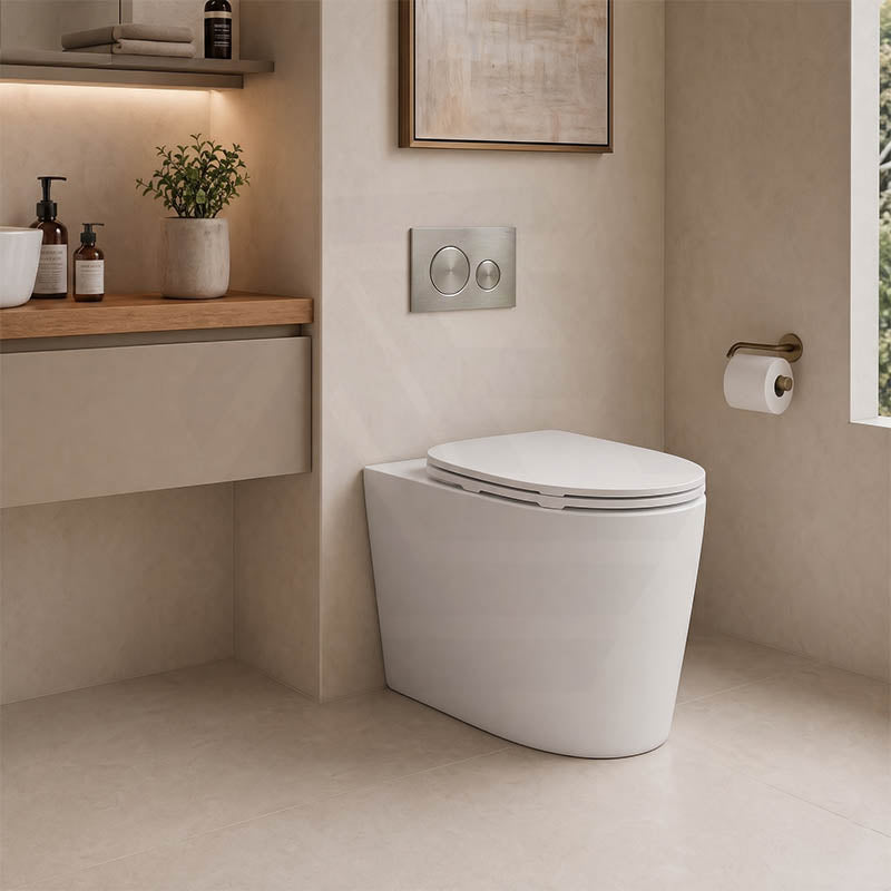 Kohler Grande Vitreous China Rimless Wall Faced Toilet Pan Only 580x370x390mm - Gloss White, Seat Cover Available
