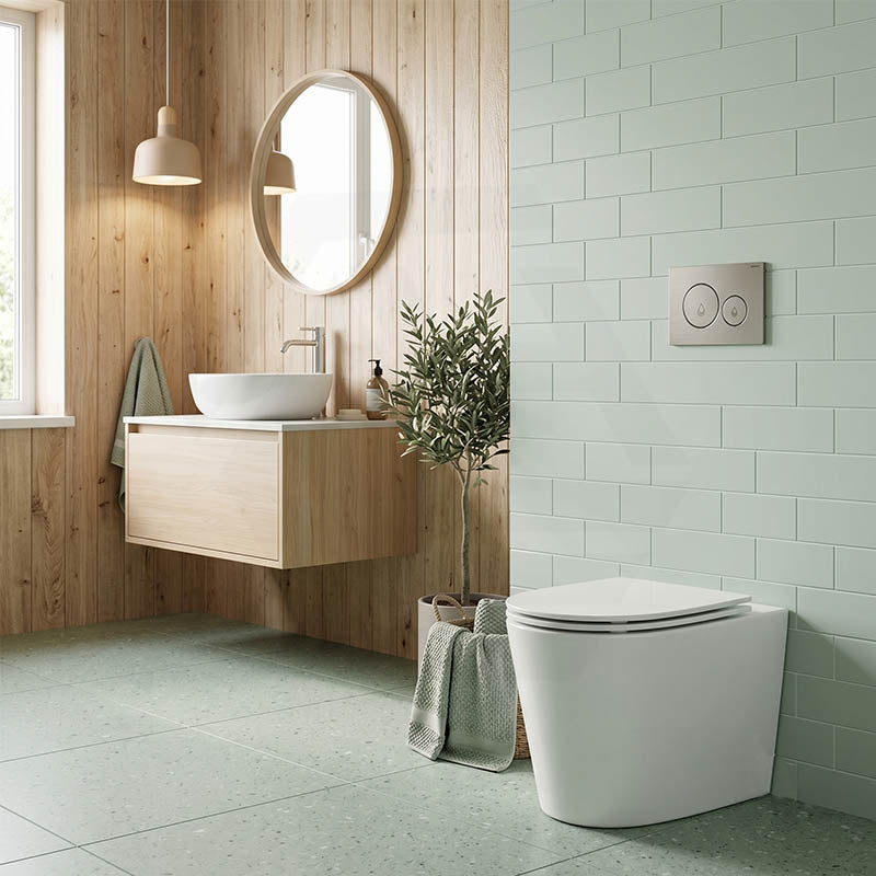 Kohler Grande Vitreous China Rimless Wall Faced Toilet Pan Only 580x370x390mm - Gloss White, Seat Cover Available
