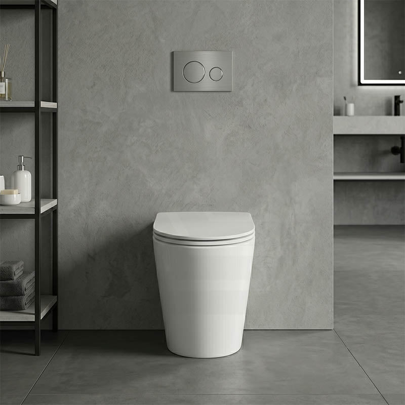 Kohler Grande Vitreous China Rimless Wall Faced Toilet Pan Only 580x370x390mm - Gloss White, Seat Cover Available