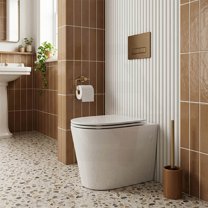 Kohler Grande Vitreous China Rimless Wall Faced Toilet Pan Only 580x370x390mm - Gloss White, Seat Cover Available