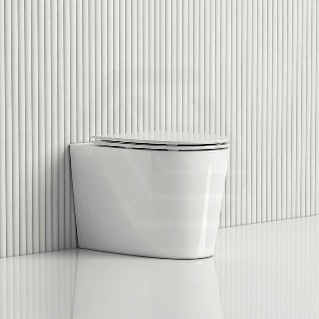 Kohler Grande 580x370x390mm Vitreous China Gloss White Rimless Wall Faced Toilet Pan, Seat Cover Available