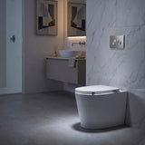 Kohler Grande Vitreous China Rimless Wall Faced Toilet Pan Only 580x370x390mm - Gloss White, Seat Cover Available