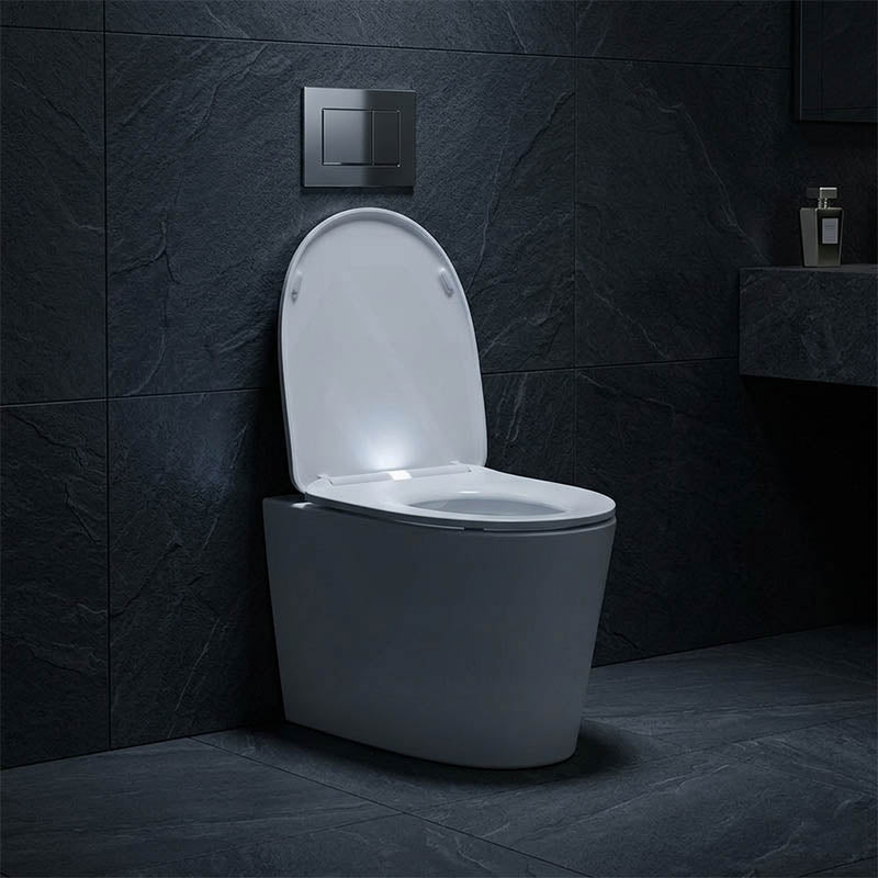 Kohler Grande Vitreous China Rimless Wall Faced Toilet Pan Only 580x370x390mm - Gloss White, Seat Cover Available