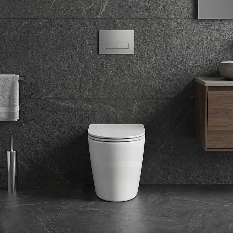 Kohler Grande Vitreous China Rimless Wall Faced Toilet Pan Only 580x370x390mm - Gloss White, Seat Cover Available
