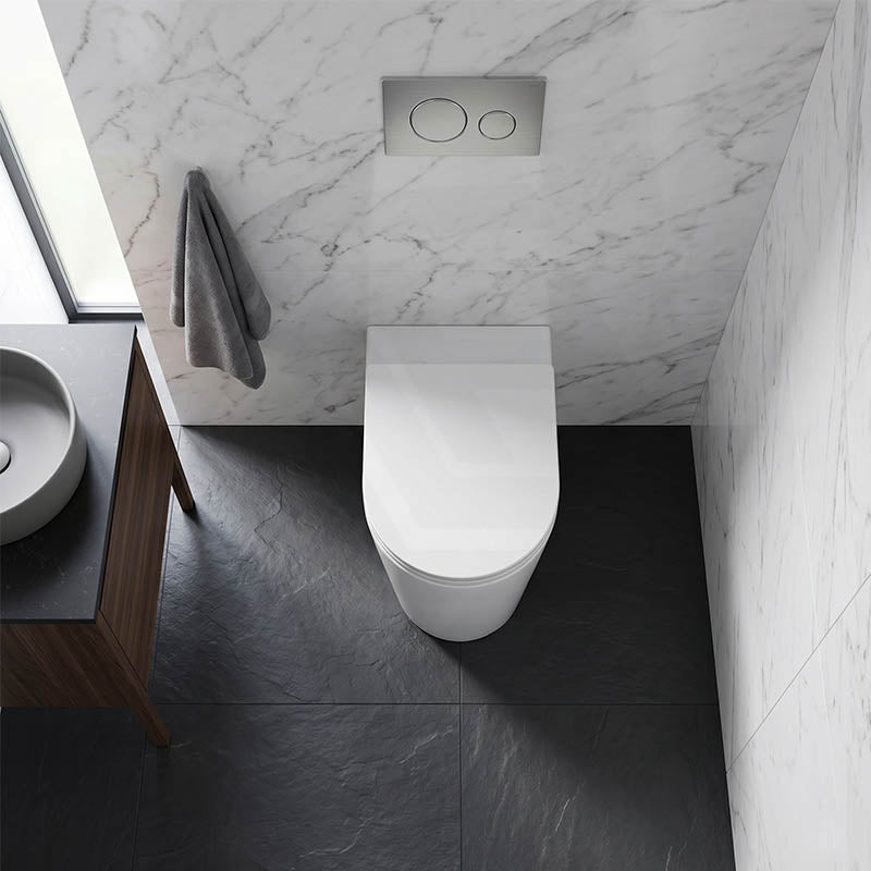 Kohler Grande Vitreous China Rimless Wall Faced Toilet Pan Only 580x370x390mm - Gloss White, Seat Cover Available