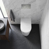 Kohler Grande Vitreous China Rimless Wall Faced Toilet Pan Only 580x370x390mm - Gloss White, Seat Cover Available