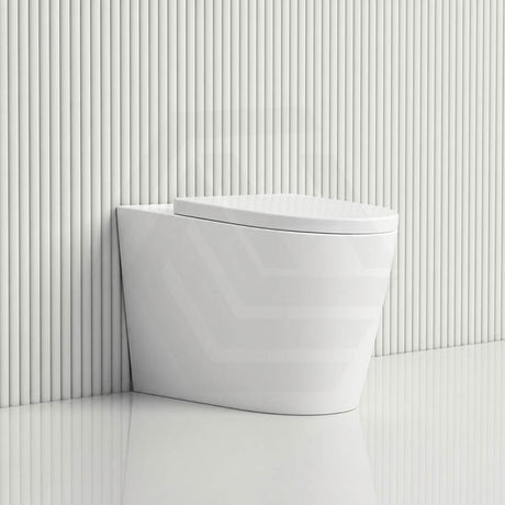 Kohler Grande Vitreous China Rimless Wall Faced Toilet Pan 580x370x390mm - Gloss White, Seat Cover Available