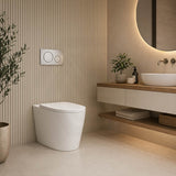 Kohler Grande Vitreous China Rimless Wall Faced Toilet Pan Only 580x370x390mm - Gloss White, Seat Cover Available