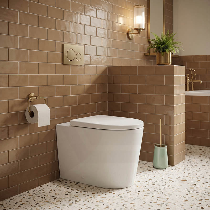 Kohler Grande Vitreous China Rimless Wall Faced Toilet Pan Only 580x370x390mm - Gloss White, Seat Cover Available