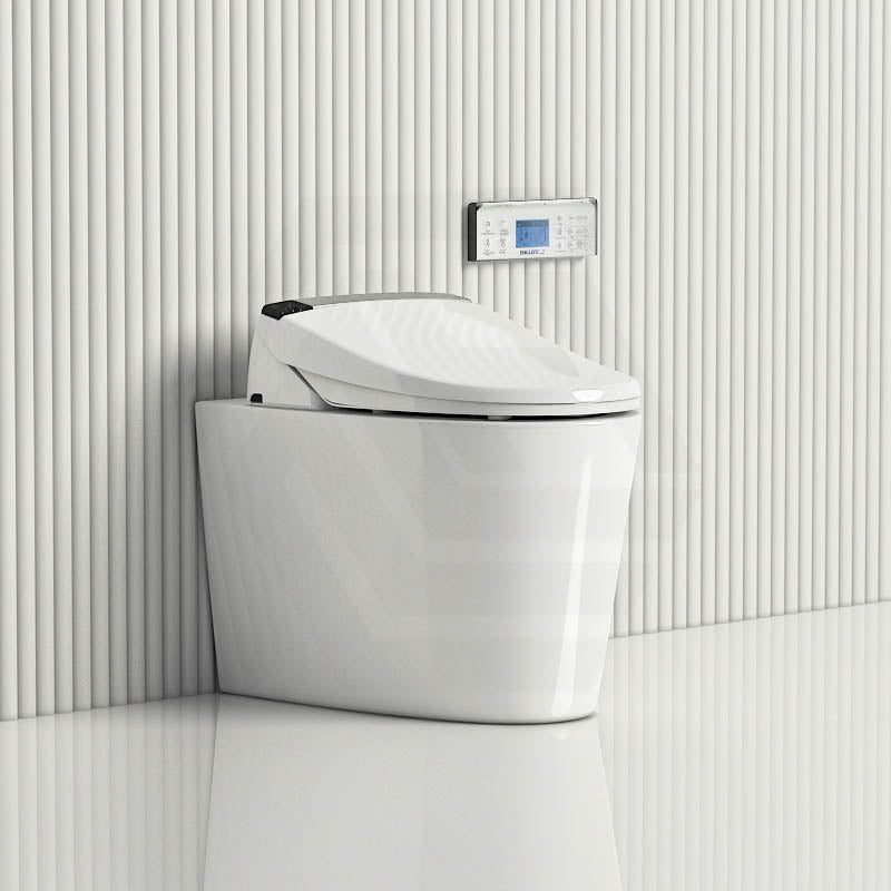 Kohler Grande Vitreous China Gloss White Rimless Wall Faced Toilet Pan with 3158A-0 Electronic Bidet Seat Plus