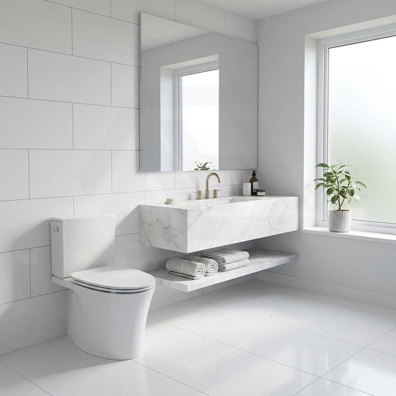Kohler Veil Rimless Back to Wall Toilet Suite Top Inlet Only with 2 Slim Seat Available 680x380x752mm - Gloss White