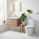Kohler Veil Rimless Back to Wall Toilet Suite Top Inlet Only with 2 Slim Seat Available 680x380x752mm - Gloss White
