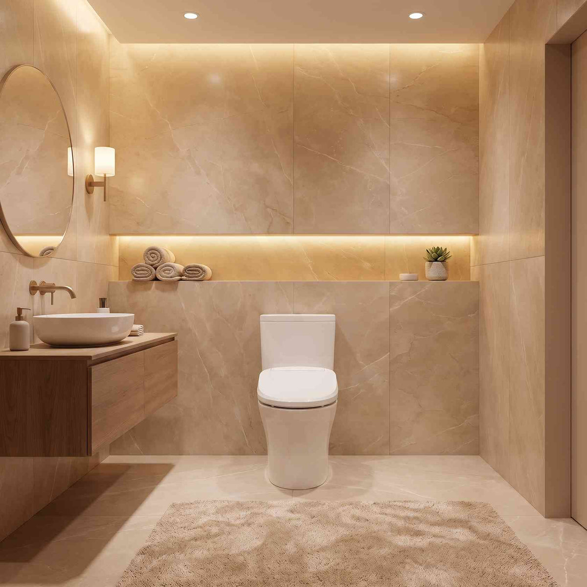 Kohler Veil Rimless Back to Wall Toilet with Intelligent Bidet Seat Top Inlet Only 680x380x752mm