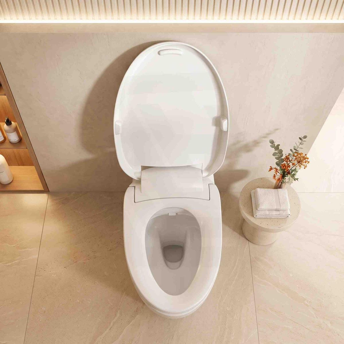 Kohler Veil Rimless Back to Wall Toilet with Intelligent Bidet Seat Top Inlet Only 680x380x752mm
