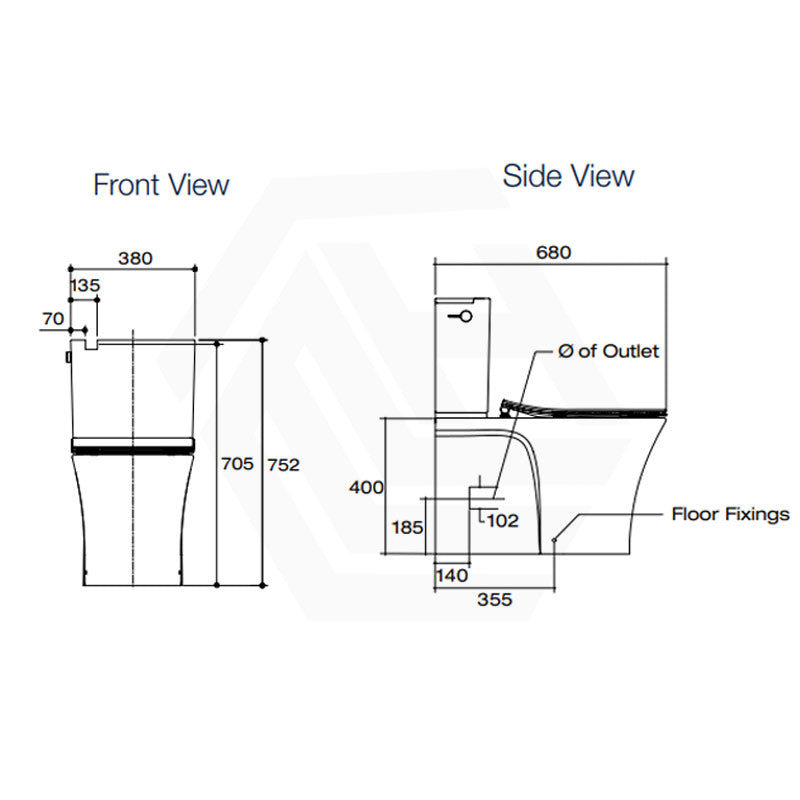 Kohler Veil Rimless Back to Wall Toilet with Intelligent Bidet Seat Top Inlet Only 680x380x752mm