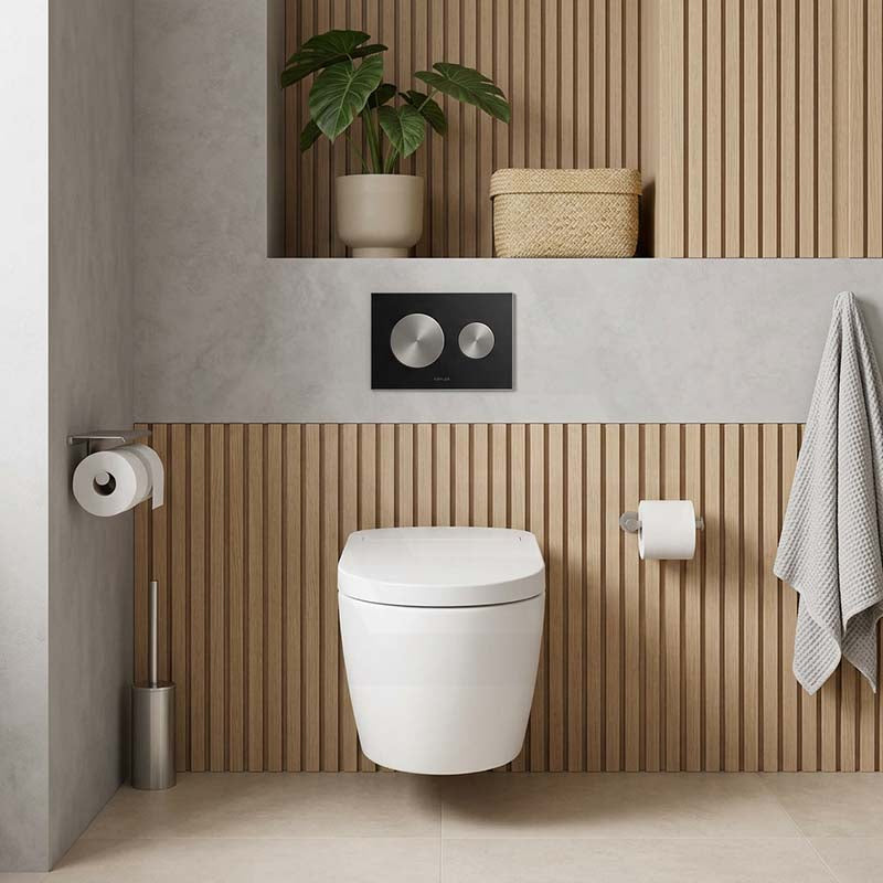 Kohler SKIM™ Pneumatic Glass Flush Plate Round Button Multi-Colour for In-wall Concealed Cistern