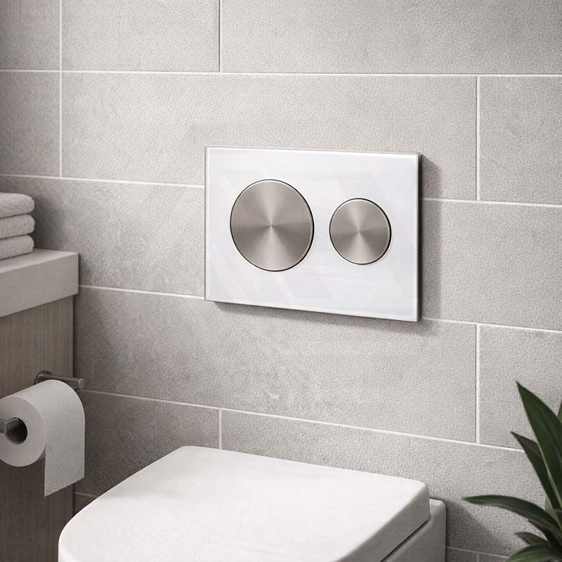 Kohler SKIM™ Pneumatic Glass Flush Plate Round Button Multi-Colour for In-wall Concealed Cistern