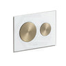 Kohler SKIM™ Pneumatic Glass Flush Plate Round Button Multi-Colour for In-wall Concealed Cistern