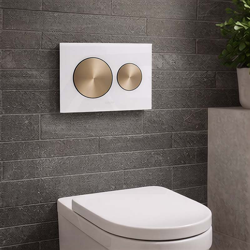 Kohler SKIM™ Pneumatic Glass Flush Plate Round Button Multi-Colour for In-wall Concealed Cistern