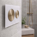 Kohler SKIM™ Pneumatic Glass Flush Plate Round Button Multi-Colour for In-wall Concealed Cistern