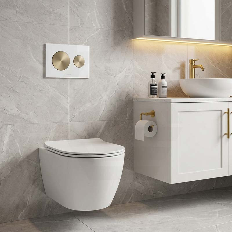 Kohler SKIM™ Pneumatic Glass Flush Plate Round Button Multi-Colour for In-wall Concealed Cistern