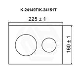 Kohler SKIM™ Pneumatic Glass Flush Plate Round Button Multi-Colour for In-wall Concealed Cistern