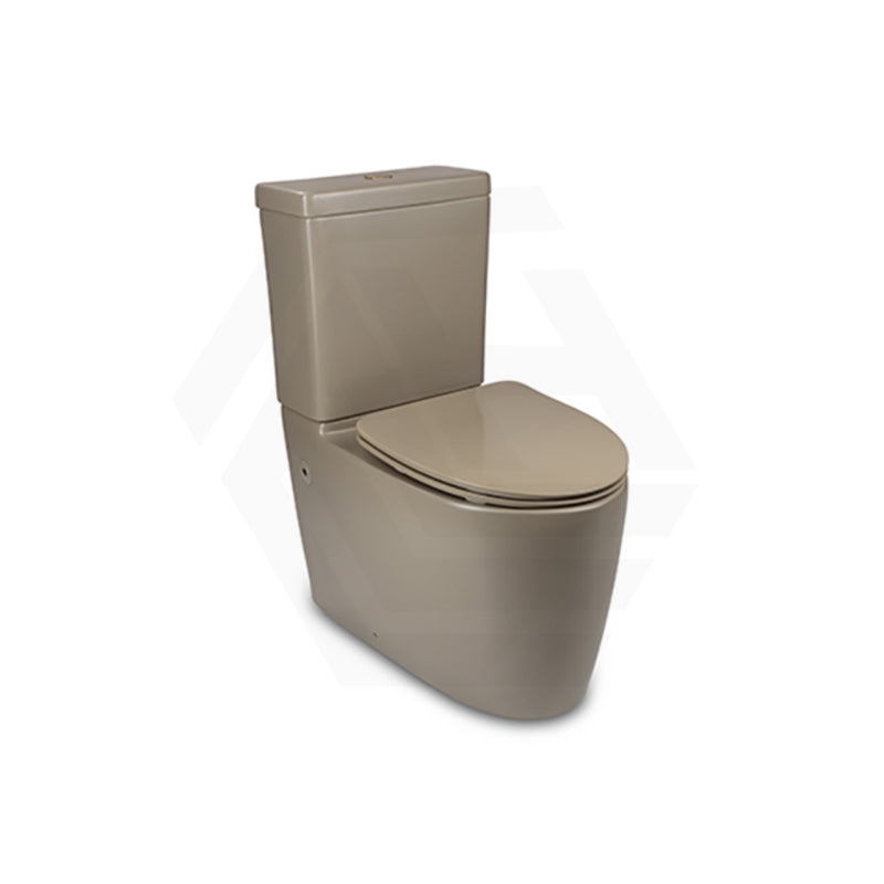 650x395x830mm Kohler Grande Ceramic Rimless Dual Flush Back to Wall Toilet Suite Cashmere
