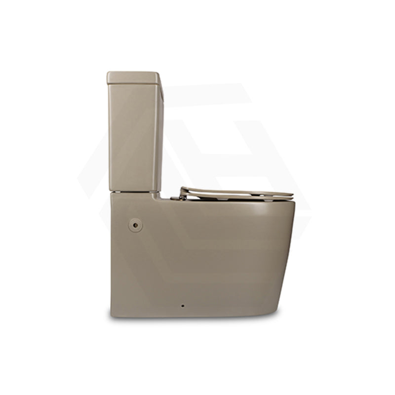 650x395x830mm Kohler Grande Ceramic Rimless Dual Flush Back to Wall Toilet Suite Cashmere