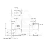 650x395x830mm Kohler Grande Ceramic Rimless Dual Flush Back to Wall Toilet Suite Cashmere
